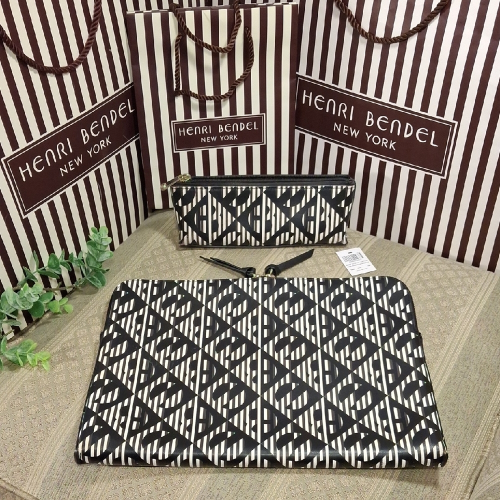 Bundle Henri Bendel West 57th Modern Monogram 13" Laptop Case